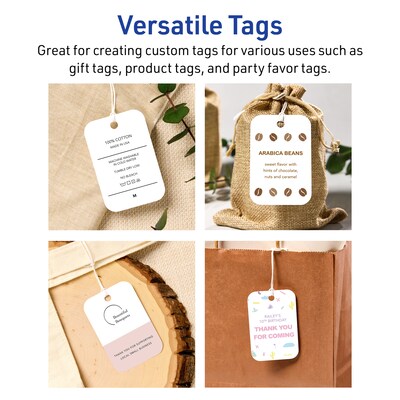 Avery 2" x 3"  Blank Price & Merchandise Tags, White, 80/Carton (95317-MWT10)