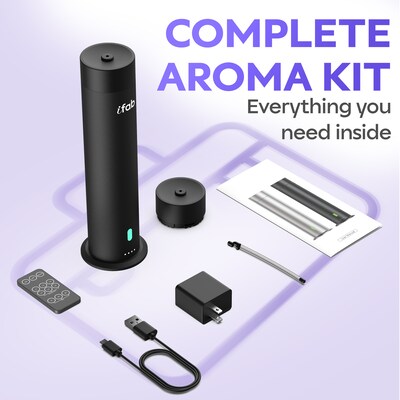 iFab 96L Nebulizing Aromatherapy Essential Oil Diffuser, 4 oz. (ISM96LBK)