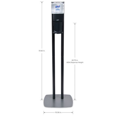 Purell ES8 Automatic Floor Stand Hand Sanitizer Dispenser, Graphite/Black (7218-DS)