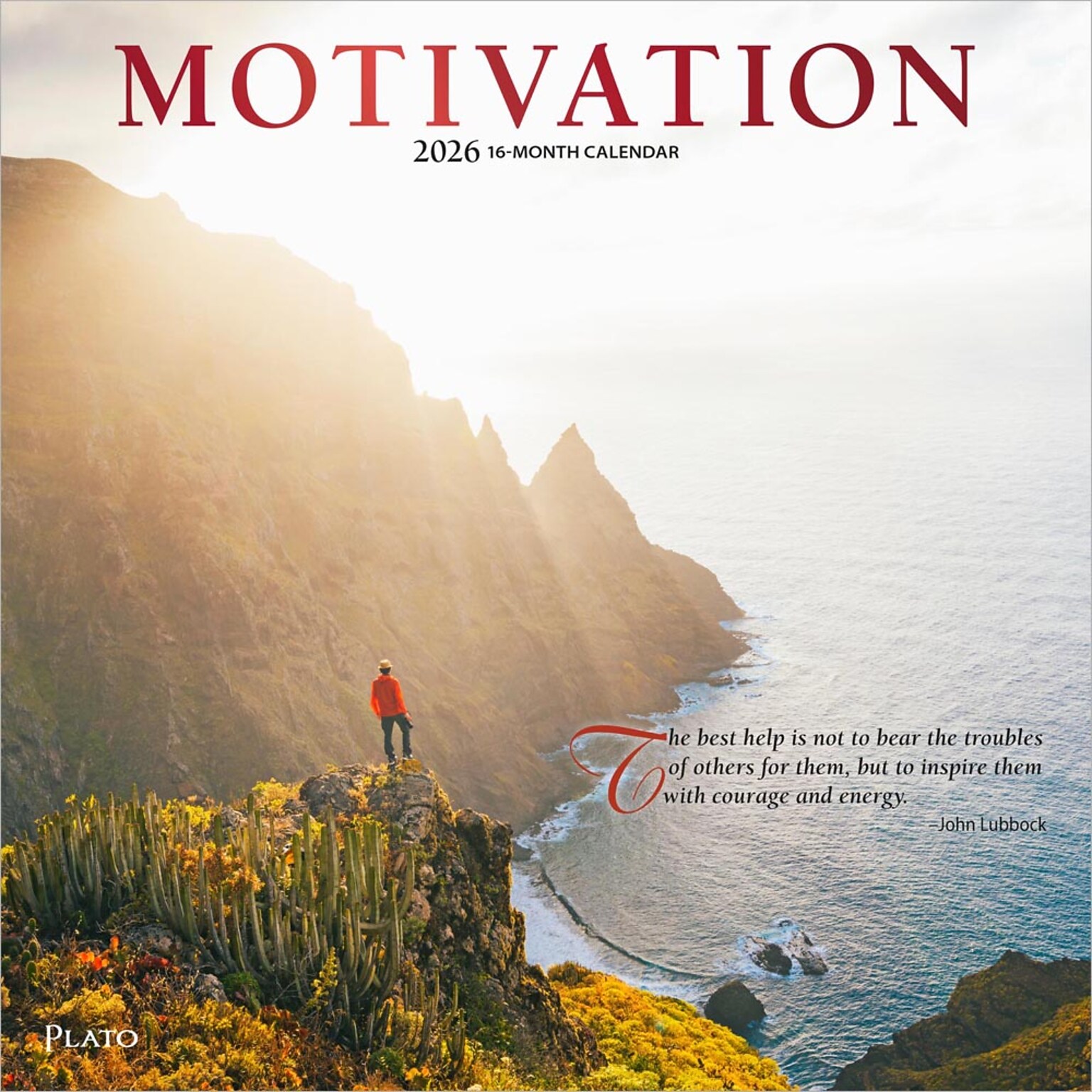 2026 Plato Motivation 12 x 12 Monthly Wall Calendar (9798330706709)