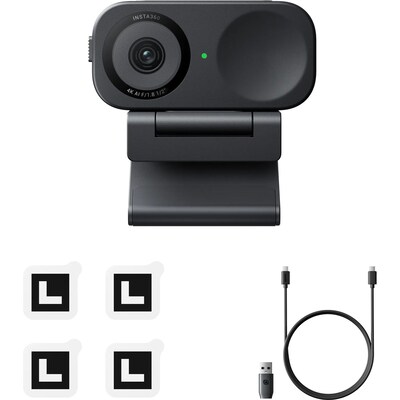 Insta360 Link 2C HD 4K WebCam, Magnetic Mounted, Black (CINSABNA)
