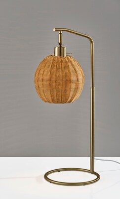 Adesso Maeve 25" Incandescent Table Lamp, Antique Brass/Brown (9406-21)
