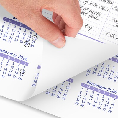 2026 AT-A-GLANCE 20 x 30 Monthly Wall Calendar, White/Purple (PM4-28-26)