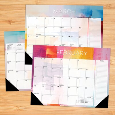 2026 Willow Creek Abstract Art 22 x 17 Weekly & Monthly Desk Pad Calendar (57193)