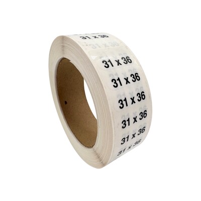 Nahanco 31 x 36 Plastic Size Marker, Clear/Black/White, 250/Roll (DSM-259)