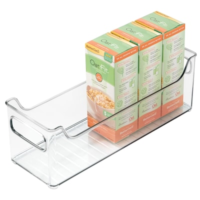 iDESIGN Medium Stackable Plastic Storage Bin, Clear (73430)