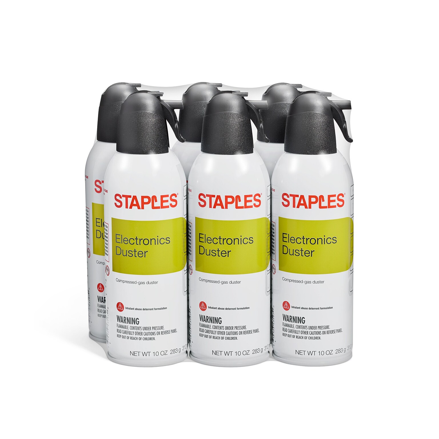 Staples Electronics Air Duster, 10 oz., 6/Pack (SPL10ENFR6)