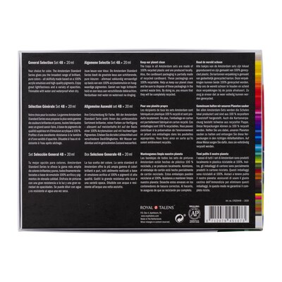 Amsterdam Standard Acrylic General Set, Assorted Colors, 20mL, 48/Set  (AMS17820448)