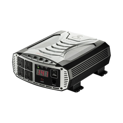 Cobra PRO 1500W Professional-Grade Power Inverter with 2 USB Ports, 4-Outlets, Black & Gray (CPI1500W)