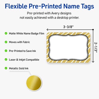 Avery Rectangle Laser/Inkjet Multipurpose Labels, 2-1/3 x 3-3/8, White, 80/Pack (19479371000)