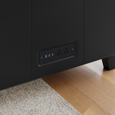 Flash Furniture Agent 70.25"W LeatherSoft Sofa, Black (BT827U3BK)