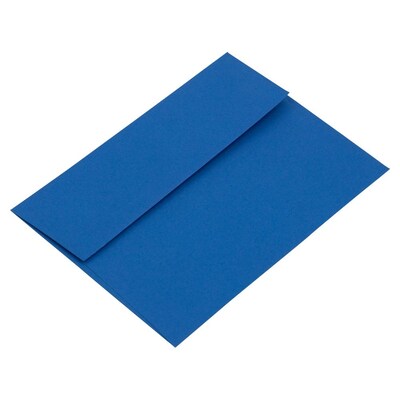 JAM Paper A7 Invitation Envelope 5 1/4" x 7 1/4", Presidential Blue, 50/Pack (563913397I)