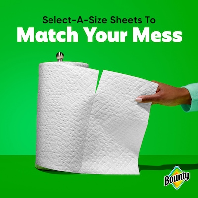 Bounty Select-A-Size Double Plus Paper Towels, 2-ply, 103 Sheets/Roll, 8 Rolls/Pack (92740)