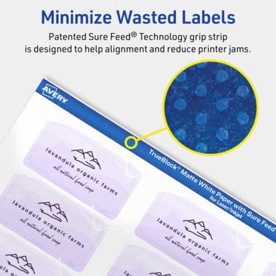 Avery Laser/Inkjet Multipurpose Labels, White, 24 Labels/Sheet, 100 Sheets/Pack (94220-TWMP100)