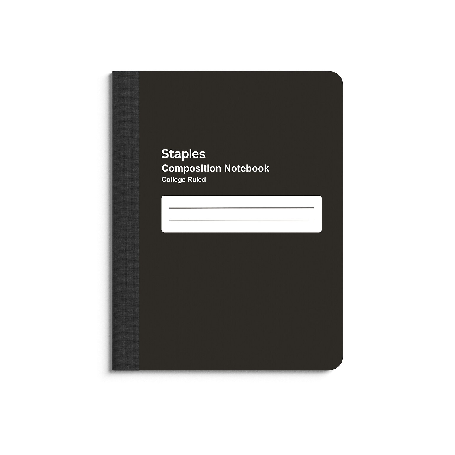 Staples Poly Composition Notebook, 7.5 x 9.75, College Ruled, 80 Sheets, Black (ST55083)