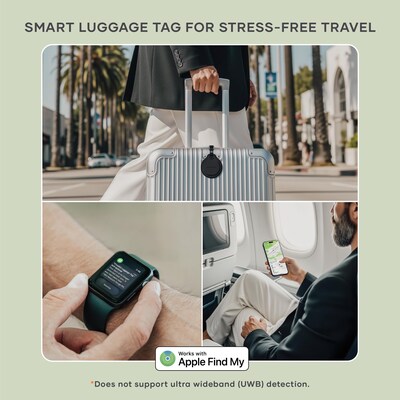 Satechi Vegan-Leather FindAll Luggage Tag, Black (ST-LFALTK)