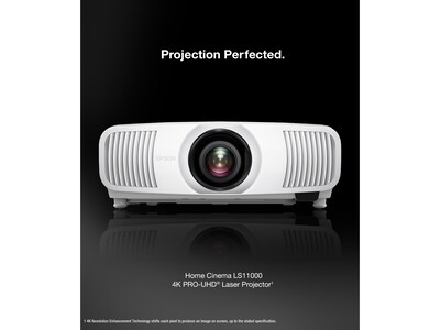 Epson Home Cinema LS11000 HDMI/USB 3LCD Laser Projector, White (V11HA48020)
