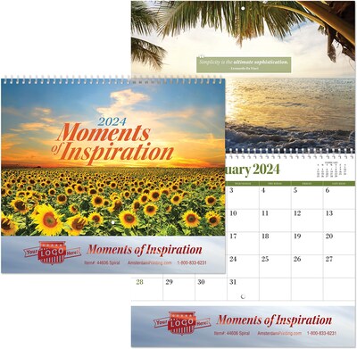 Custom Coronado Moments Inspir Wall Calendar Spiral