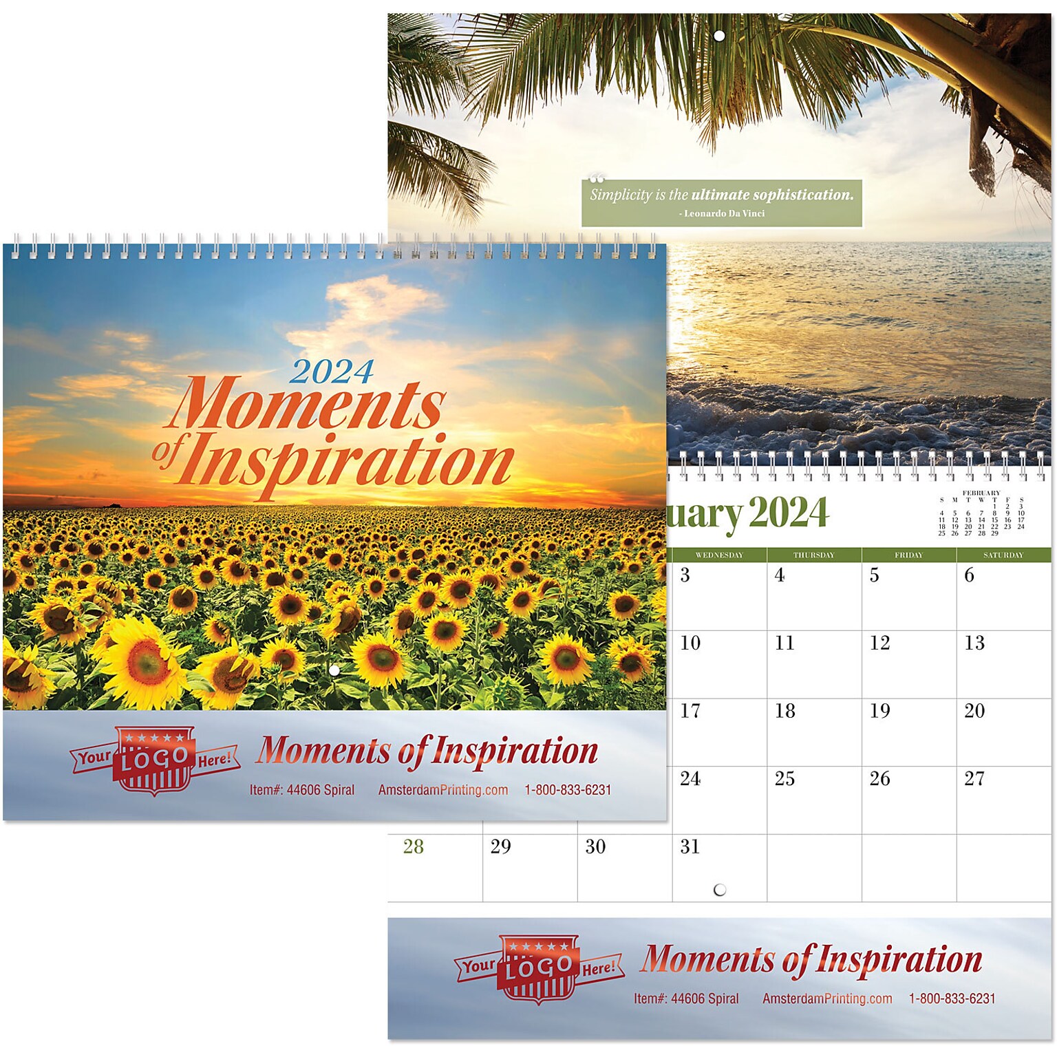 Custom Coronado Moments Inspir Wall Calendar Spiral