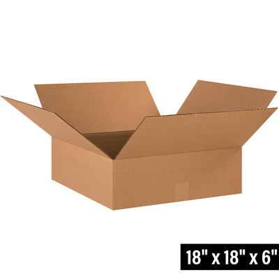 18 x 18 x 6 Shipping Boxes, 32 ECT, 20/Bundle (18186)
