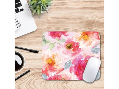 OTM Essentials Prints Series Watercolor Peonies Non-Skid Mouse Pad, Multicolor (OP-MH-Z131A)