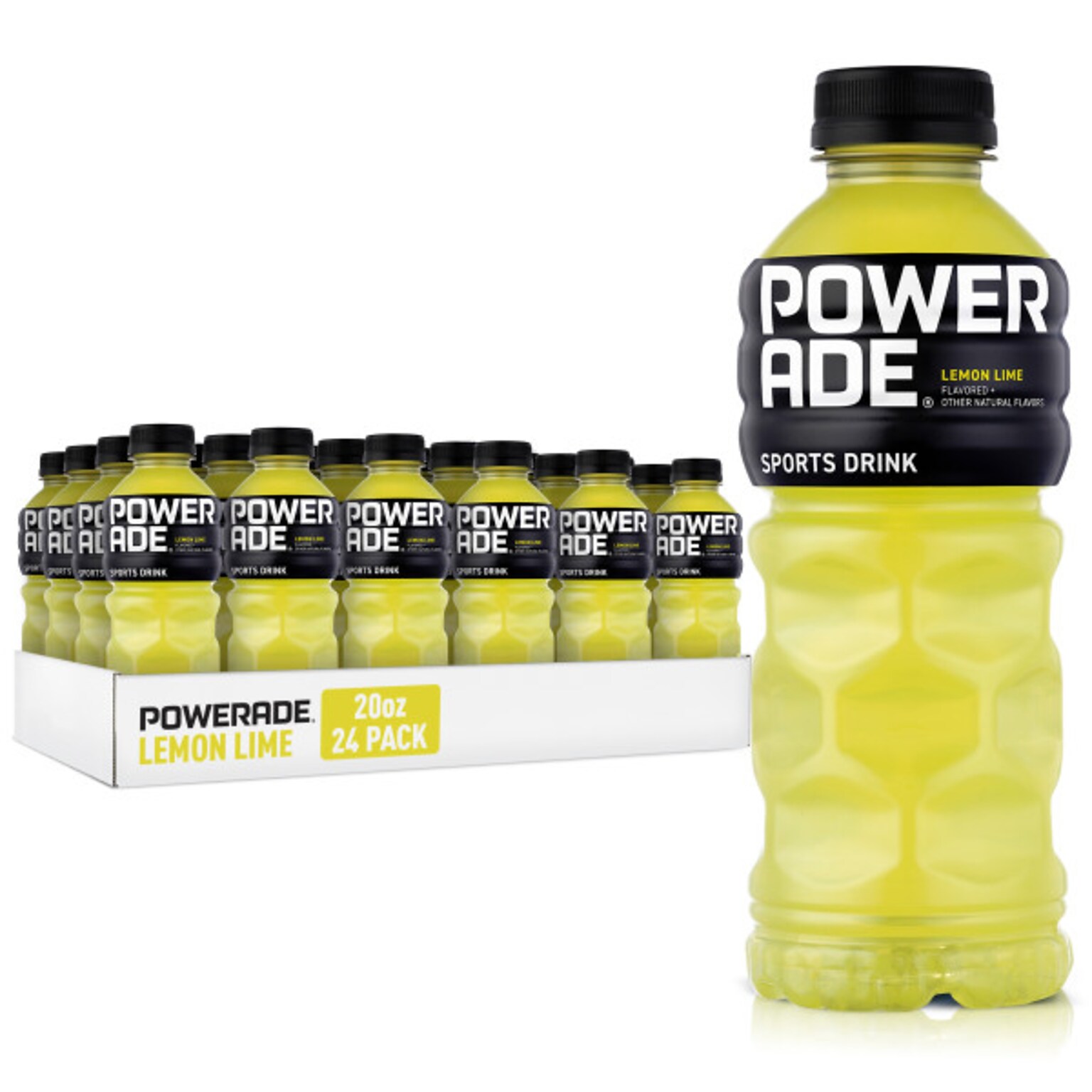 Powerade Lemon Lime Sports Drink, 20 oz., 24 Bottles/Pack (049000003697)
