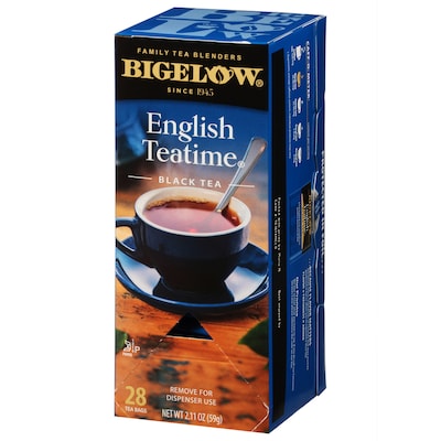 Bigelow English Teatime Black Tea Bags, 2.11 oz., 28/Box (RCB003451)