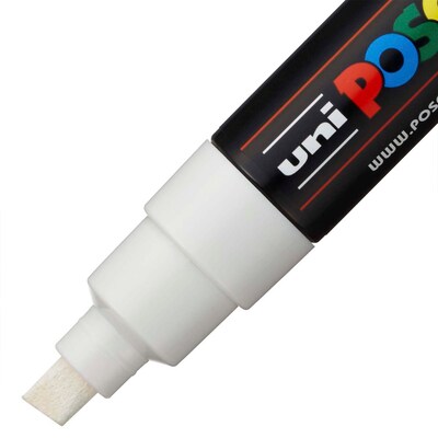 POSCA PC-8K Water Based Paint Marker, Broad Chisel Tip, White, 2/Pack (UBCPC8KWHITE-2)