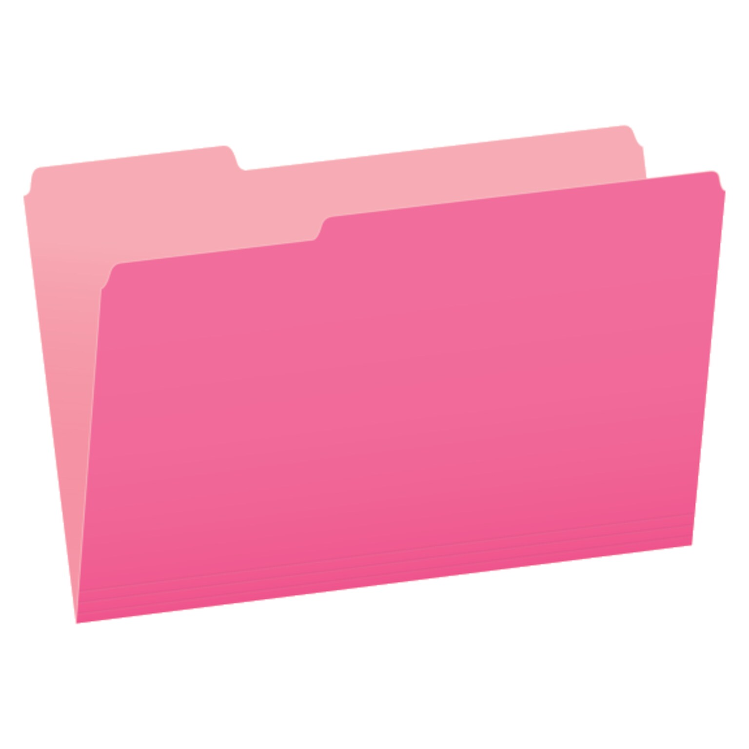 Pendaflex Two-Tone Recycled File Folder, 1/3-Cut Tab, Assorted, Legal Size, Pink, 100/Box (153 1/3 PIN)