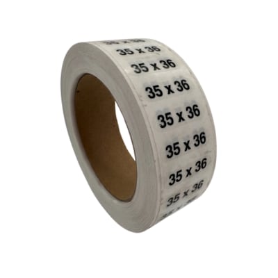 Nahanco 35 x 36 Plastic Size Marker, Clear/Black/White, 250/Roll (DSM-296)