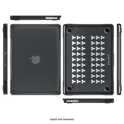 SaharaCase Raider Series 13.6" Laptop Case, Shock Absorbing, Black/Clear (LT00045)
