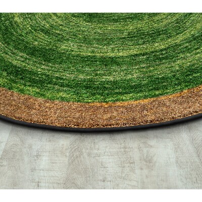 Joy Carpets Feeling Natural Nylon 54 Round Machine Tufted Rug, Pine (1972H-04)