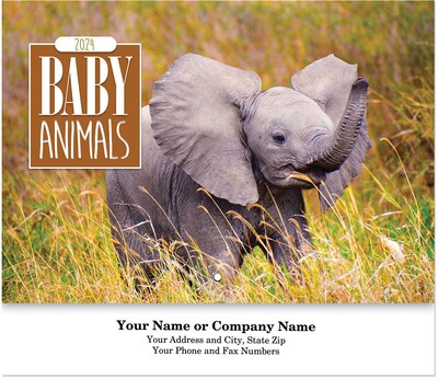 Custom Baby Animals Stapled Wall Calendar