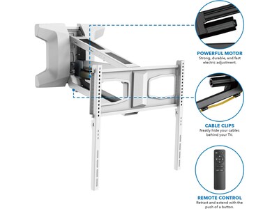 Mount-It! Motorized Fireplace TV Wall Mount, 77 Lbs. Max. (MI-386W)