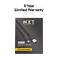 NXT Technologies™ 4 Ft. Braided Lightning to USB Cable, Black (NX54354)