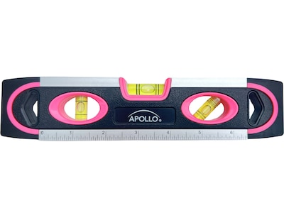 Apollo Tools Torpedo-Shaped Spirit Level, 9, Pink/Black (DT5019P)