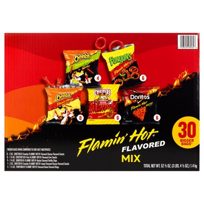 Frito Lay Flamin' Hot Mix Variety Pack, 30 Bags/Pack (295-00007)