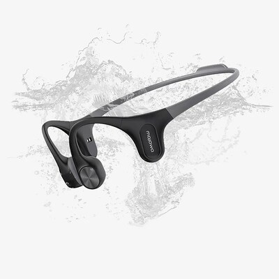 Mojawa Run Air/Mojo 2 Wireless Bone-Conduction Open-Ear Waterproof Headphones, Bluetooth, Black (RA-BK-GL-01)
