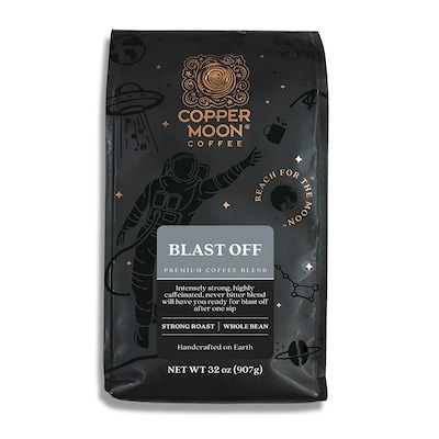 Copper Moon Blast Off Beans Coffee, Strong Roast, 32 oz. (260120)