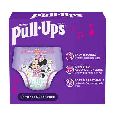Huggies Pull-Ups Potty Training Pants, Girls 3T-4T, 84/Carton (45269)