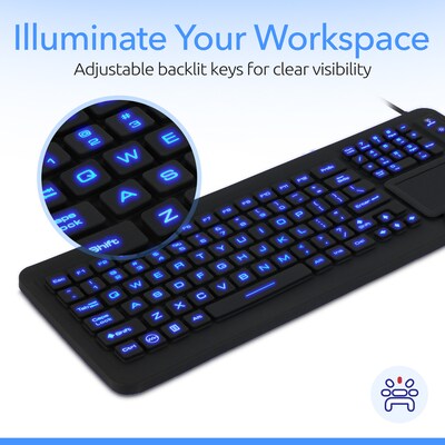 Delton M70/M41 Wired Keyboard and Optical Mouse Combo, Black (DKMKITWM71-U)