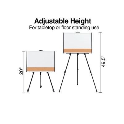 Staples Tripod Display Easel, 63", Black Aluminum (28070)