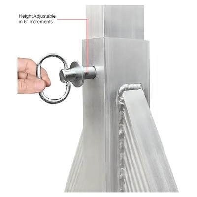 Global Industrial Height Adjustable Aluminum Gantry Crane, 12'W x 9'6"-12'H, 4000 Lb. Capacity (B2262132)