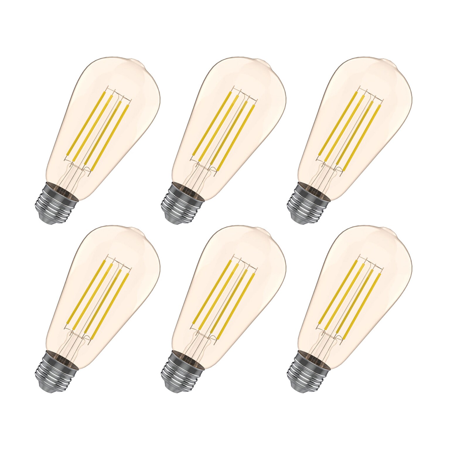 Viribright 5 Watts Warm White LED Decorative Bulb, 6/Box (ST19/641350/6)