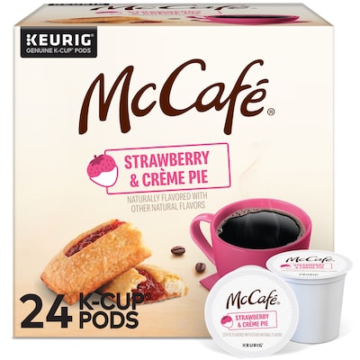McCafé Strawberry & Crème Pie Coffee Keurig® K-Cup Pods, Light Roast, 24/ Pods/Box (5000378498)