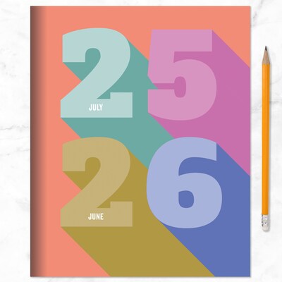 2025-2026 TF Publishing Big Bold 6.5" x 8" Academic Year Monthly Planner, Paperboard Cover, Multicolored (AY26-4200)