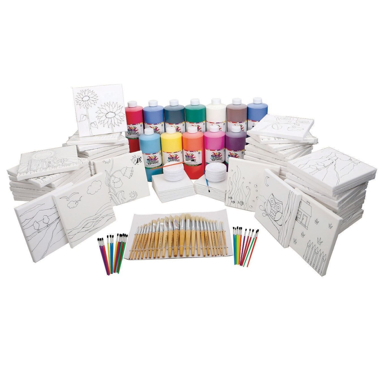 Color Splash Canvas Painting Easy Pack, 228 Pieces/Kit (AP293)
