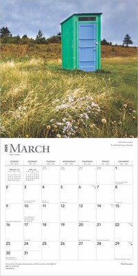2025 BrownTrout Outhouses 12" x 12" Monthly Wall Calendar (9781975477493)