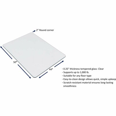 Lorell Tempered Glass Chairmat (LLR82834)