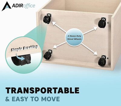 AdirOffice 46" Speaker Podium Presentation Lectern, White (661-07-WHI)